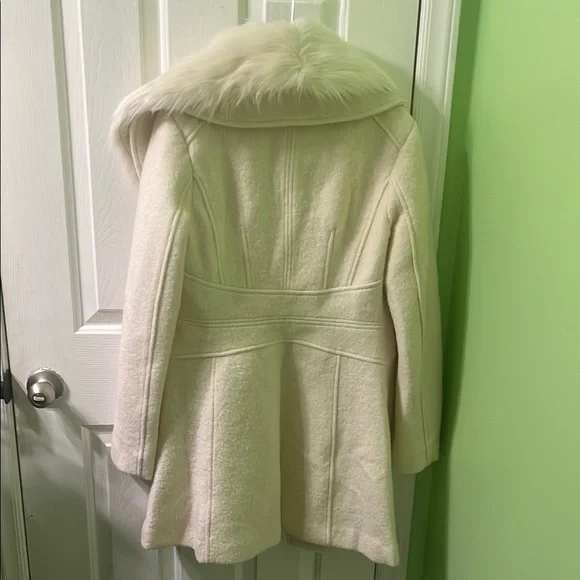 Cream Coat with Faux Fur Collar - Picture 11 of 11